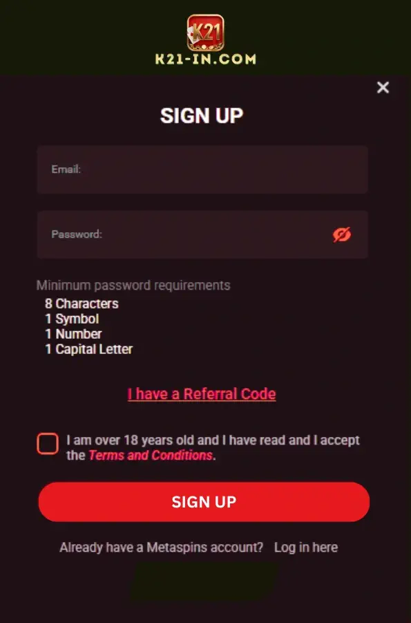 register and login